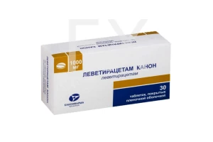 ЛЕВЕТИРАЦЕТАМ таб п/об 1000мг n30 Канонфарма продакшн-Радуга продакшн-Завод им. ак. В.П.Филатова